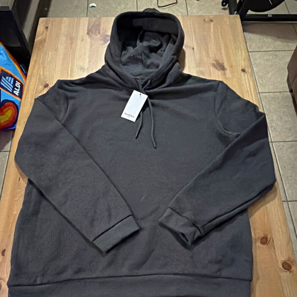 Goodfellow & Co Men's Gray Pullover Hoodie L Cotton Drawstring Pockets NWT